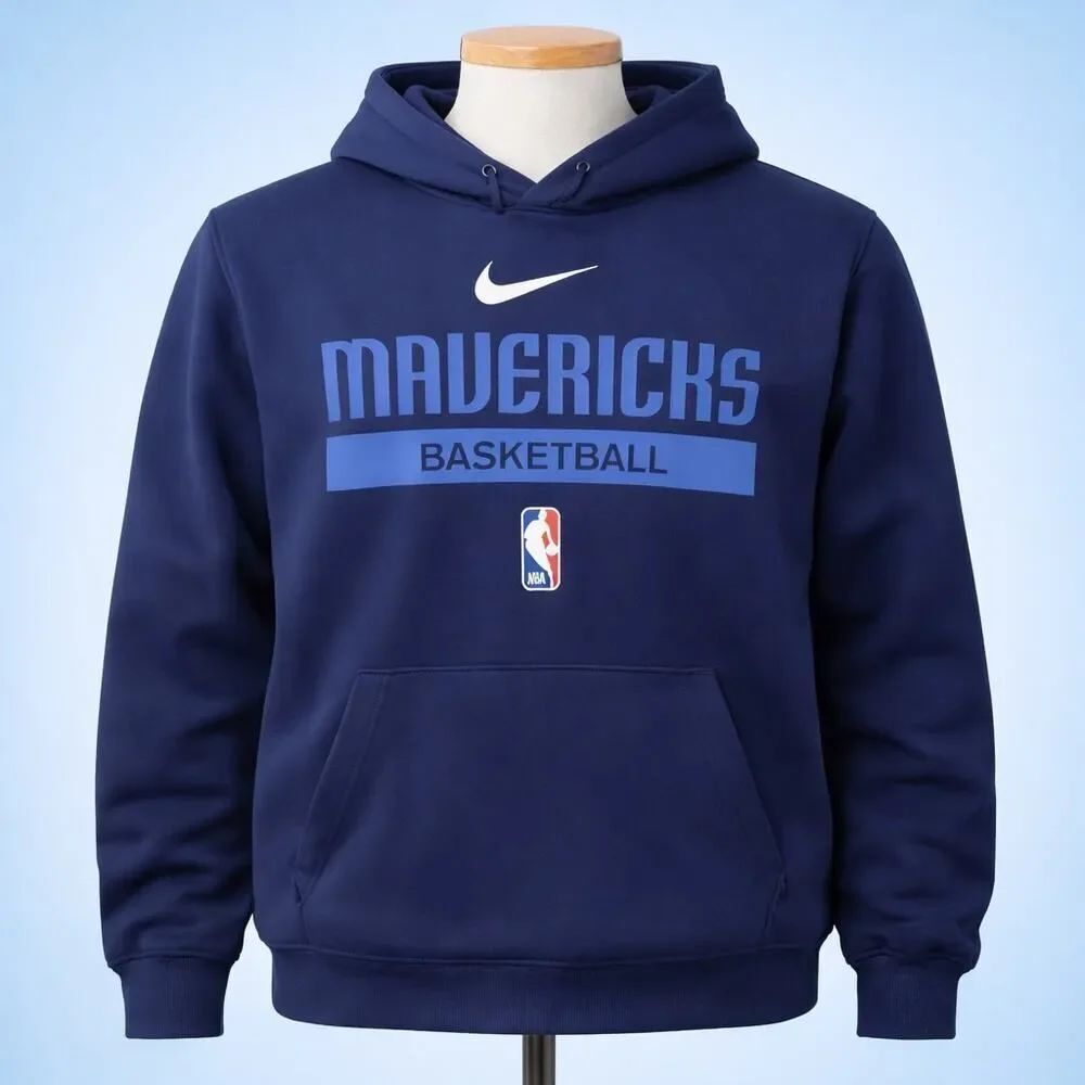 Vintage Nike Engineered Dallas Mavericks Men’s Graphic Hoodie Sweatshirt XL